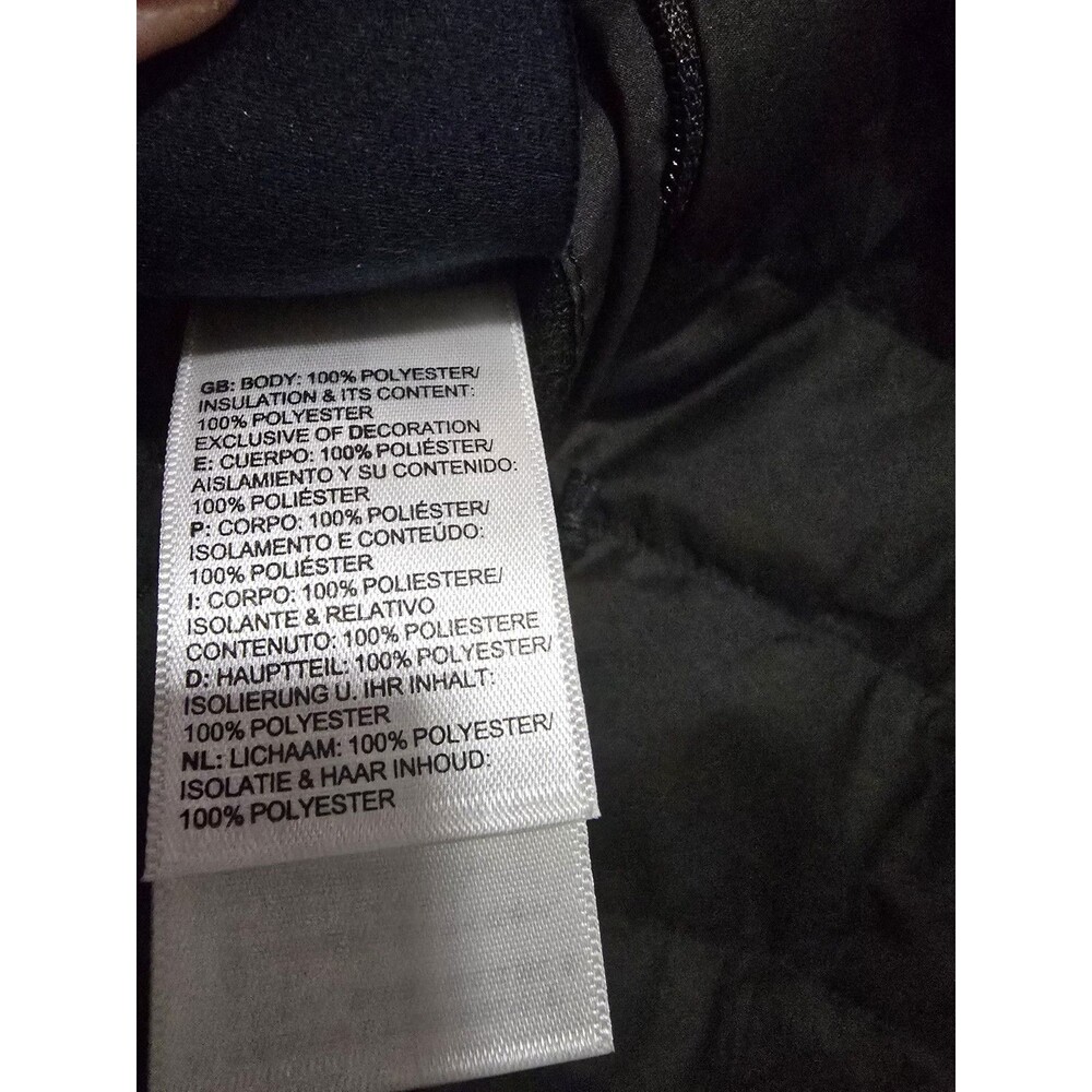 The North Face Womens sz L Black Quilted Jacket Fur Lined Full Zip - Picture 5 of 6